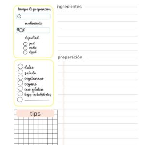 hojas de cuaderno imprimibles