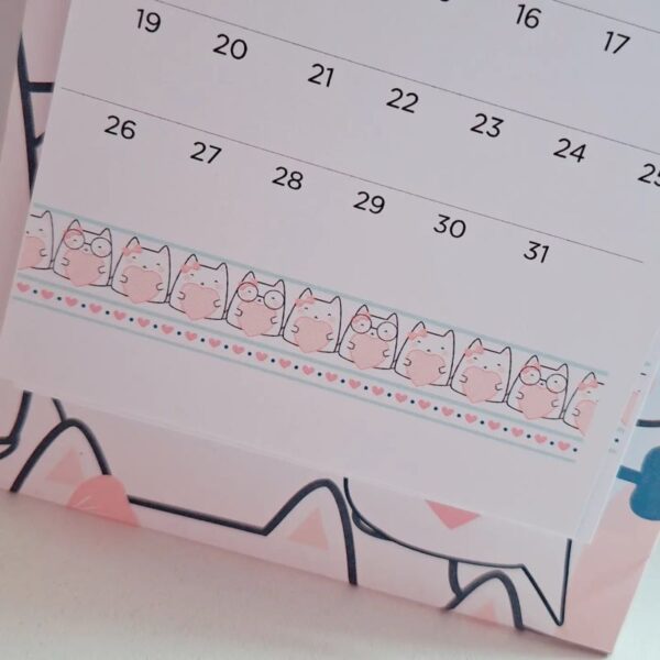 CALENDARIO 2025 GATITOS ENAMORADOS + 2 PAPELES - Imagen 3