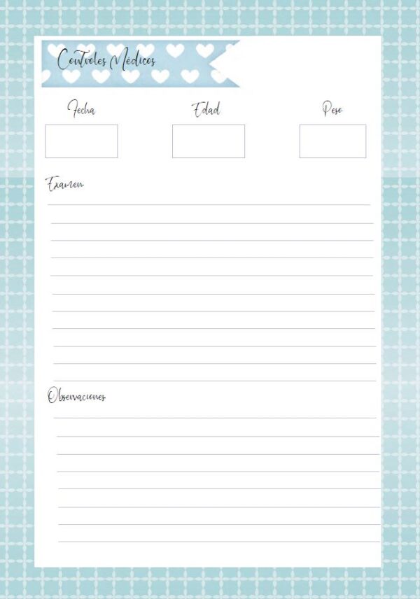 CUADERNO PEDIÁTRICO CELESTE - Imagen 6