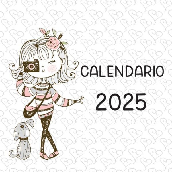 CALENDARIO 2025 NIÑA FOTOS +  PAPEL DECORADO - Imagen 4