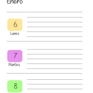 Interior de la agenda