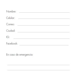 Interior de la agenda