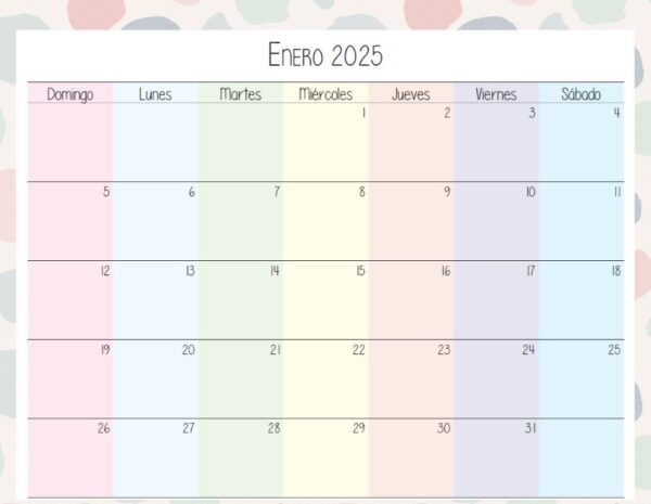 CALENDARIO 2025 MESA PASTEL +  PAPELES DECORADOS - Imagen 3