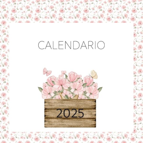 CALENDARIO 2025 ROSA AQUA +  PAPEL DECORADO - Imagen 3