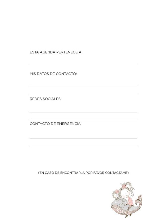 INTERIOR DE LA AGENDA
