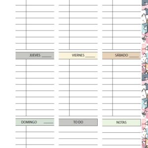 Interior de la agenda