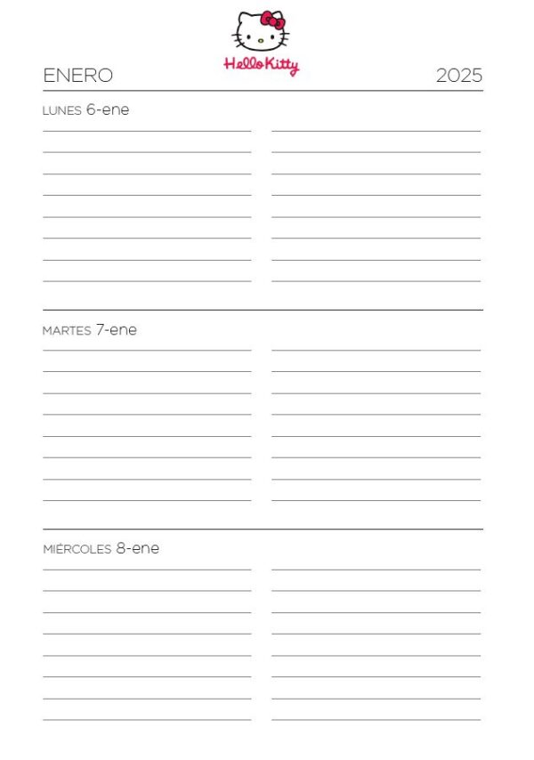 INTERIOR DE LA AGENDA