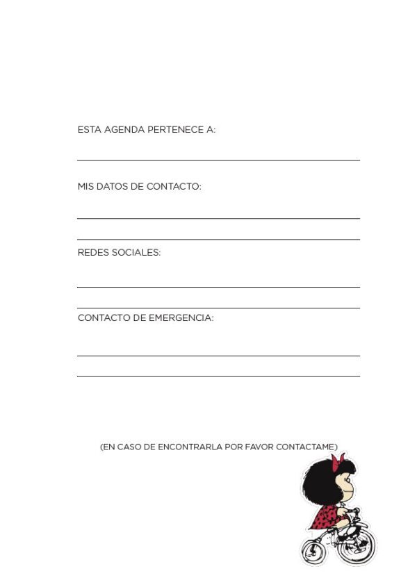 INTERIOR DE LA AGENDA
