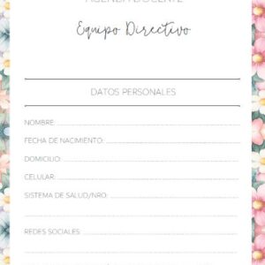 INTERIOR DE LA AGENDA