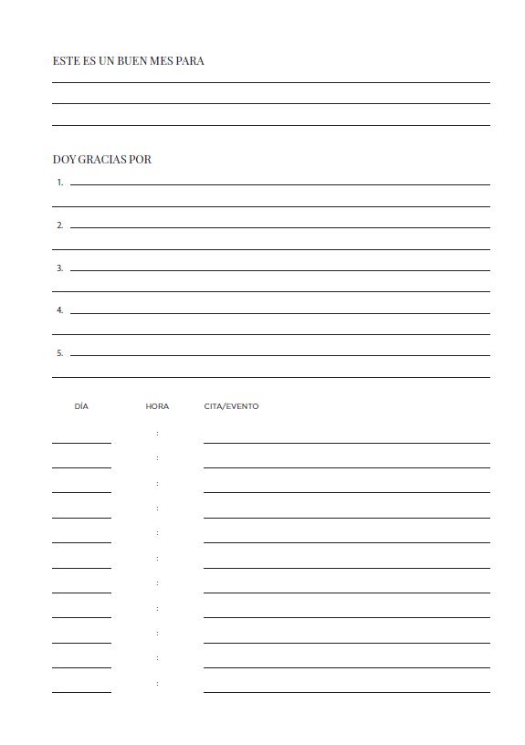 Interior del Planner