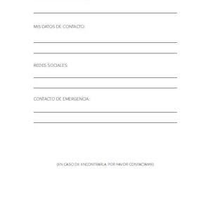 Interior de la agenda