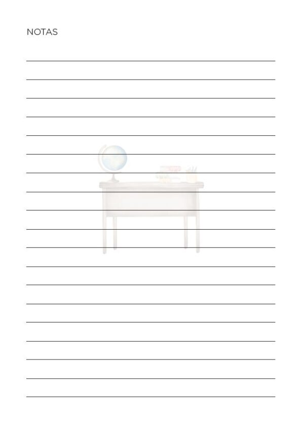 Interior de la agenda
