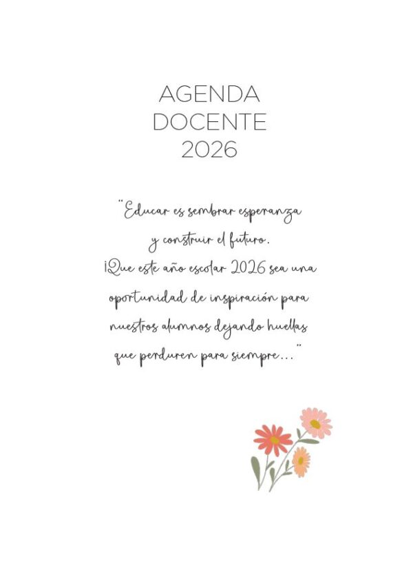 Interior de la agenda