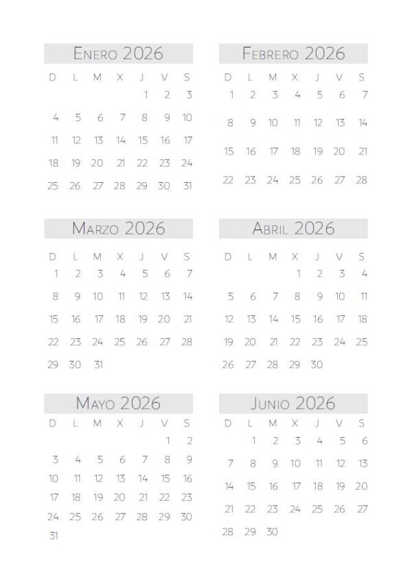 Interior de la agenda