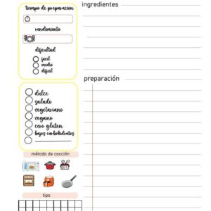 Interior del cuaderno