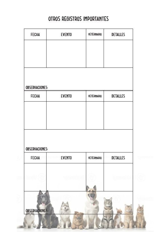 CUADERNO MI MASCOTA (Para anillar o coser) - Imagen 8