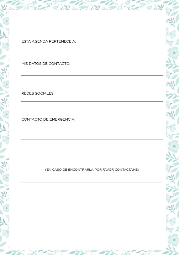 Agenda Semanal Hojitas de Acuarela 2026 (Para anillar o coser) - Imagen 2