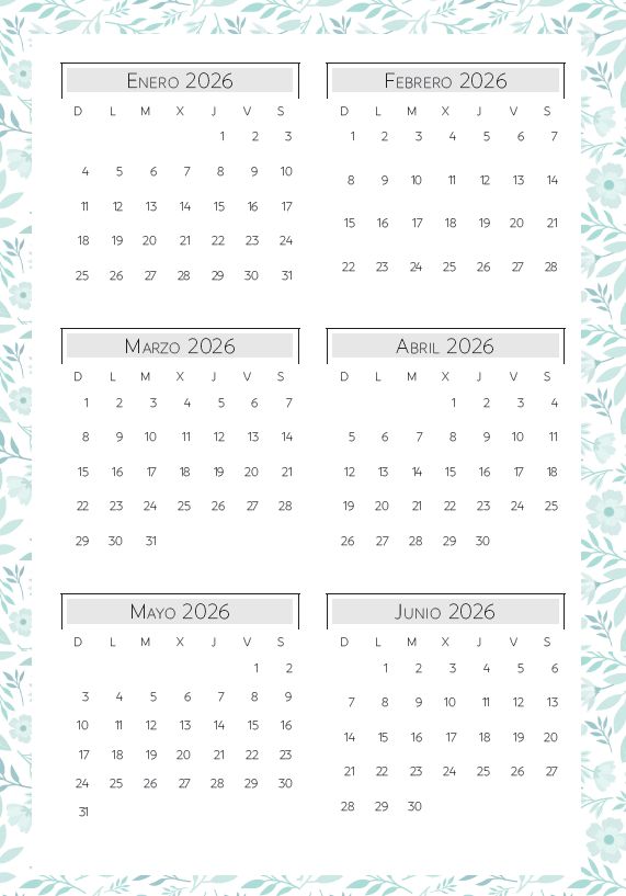 Interior de la agenda