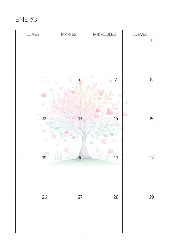 Agenda Semanal Arbolito de Amor 2026 (Para anillar o coser) - Imagen 6