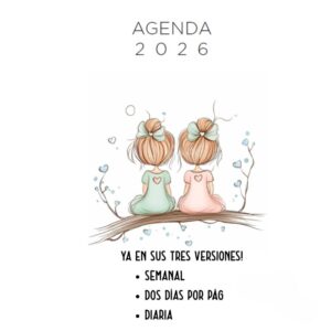 Agenda Amigas 2026: Sem, 2DxPág o Diaria (para anillar o coser)