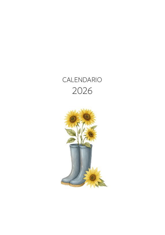 Agenda Semanal Girasoles 1 2026 (Para anillar o coser) - Imagen 3