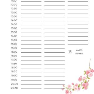 Interior de la agenda