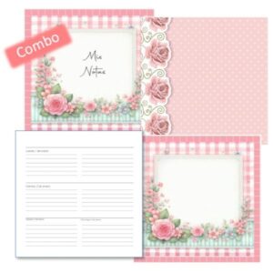 Combo Agenda Sem Rosas Rosas18x18 2026 + TAPAS (Para anillar)