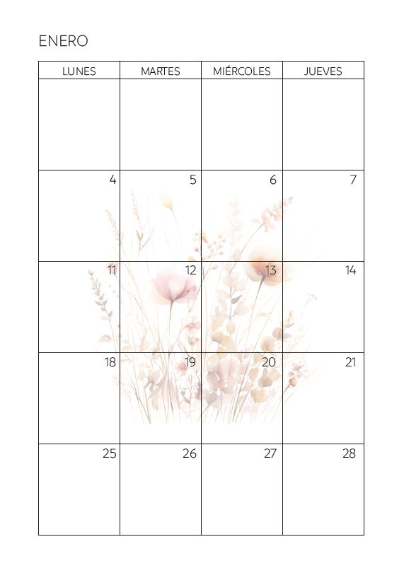 Interior de la agenda