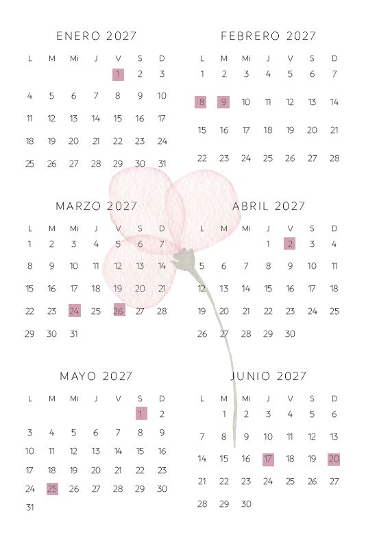 Interior de la agenda