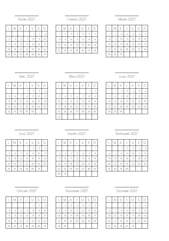 Interior de la agenda