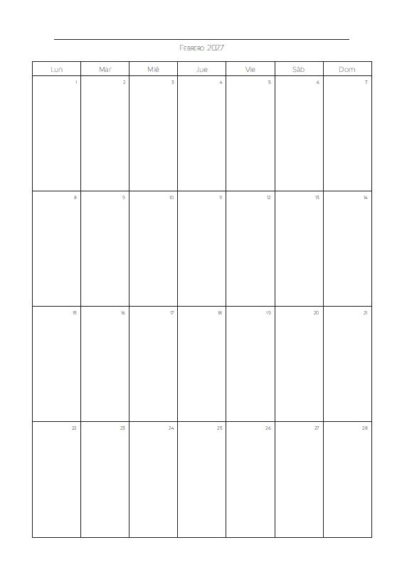 Interior de la agenda