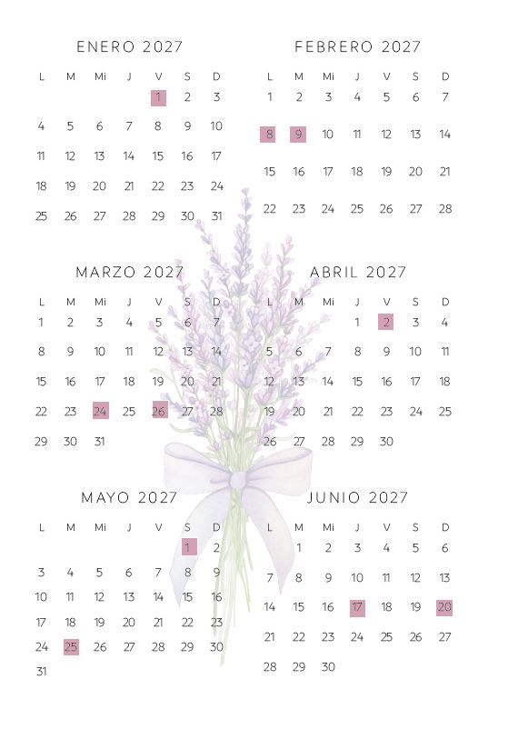 Interior de la agenda