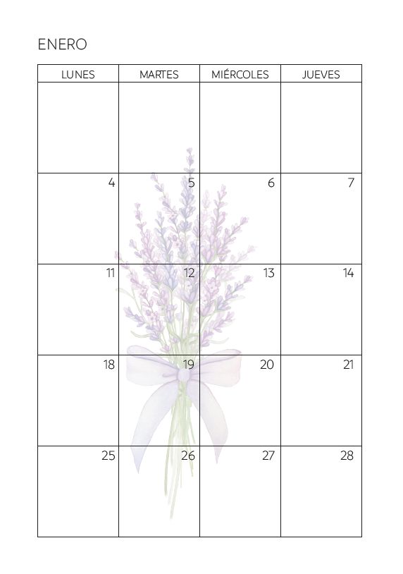 Interior de la agenda