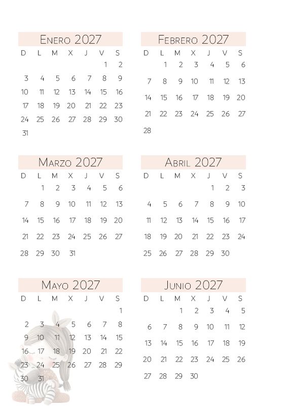 Interior de la agenda