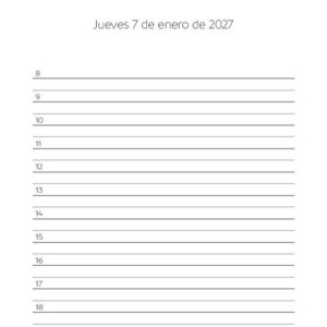 Interior de la agenda