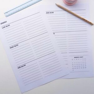 Interior de la agenda