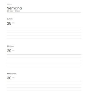 Agenda Semanal Nubes Deco Frases 2027 (anillar o coser)