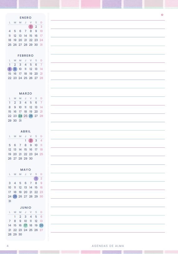 Interior del cuaderno