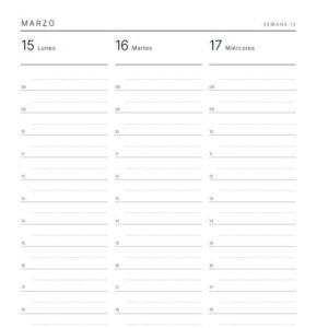 Interior de la agenda